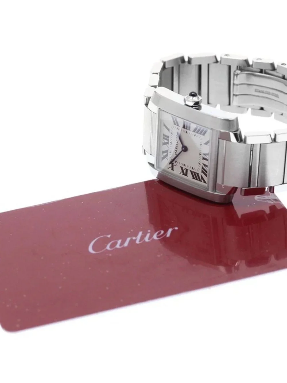 CARTIER Tank Francaise MM WSTA0005 beige Dial Quartz Boy's Watch_967158